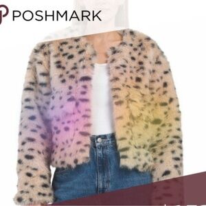 Stylish Leopard Print Teddy Jacket